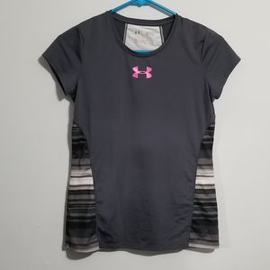 Under Armour Girl's Black Short Sleeve Shi…